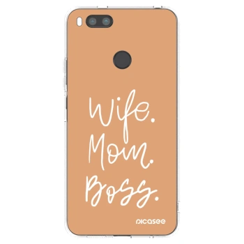 Picasee silikonový průhledný obal pro Xiaomi Redmi A1 - Boss Mama
