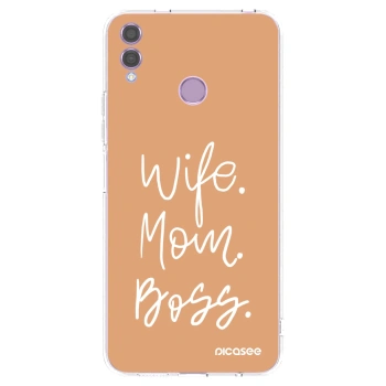 Picasee silikonový průhledný obal pro Honor 8X - Boss Mama