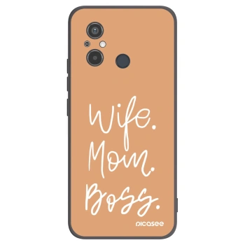 Picasee silikonový černý obal pro Xiaomi Redmi 12C - Boss Mama