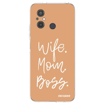 Picasee silikonový průhledný obal pro Xiaomi Redmi 12C - Boss Mama