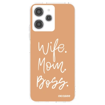Picasee silikonový průhledný obal pro Xiaomi Redmi 12 4G - Boss Mama