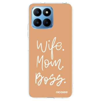 Picasee silikonový průhledný obal pro Honor 70 Lite - Boss Mama