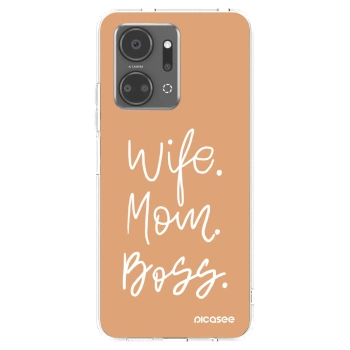 Picasee silikonový průhledný obal pro Honor X7a - Boss Mama