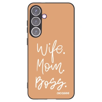 Picasee silikonový černý obal pro Samsung Galaxy S24+ S926B 5G - Boss Mama