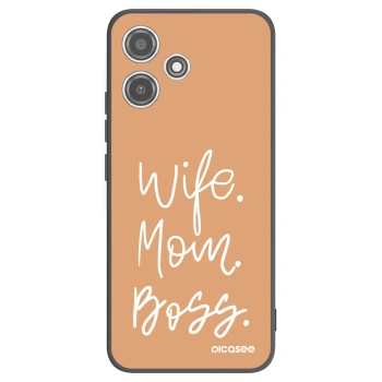 Picasee silikonový černý obal pro Xiaomi Redmi 12 5G - Boss Mama