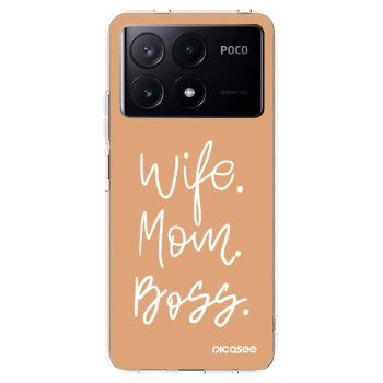 Picasee silikonový průhledný obal pro Xiaomi Poco X6 Pro - Boss Mama