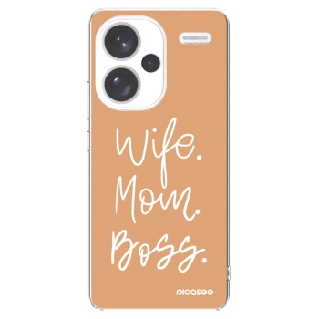 Picasee silikonový průhledný obal pro Xiaomi Redmi Note 13 Pro+ 5G - Boss Mama