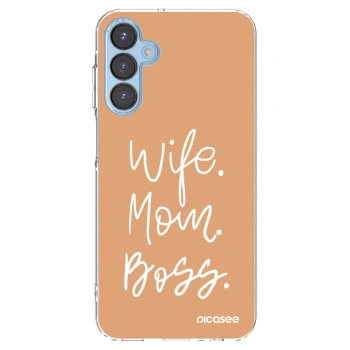 Picasee silikonový průhledný obal pro Samsung Galaxy A15 A156B 5G - Boss Mama