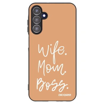 Picasee silikonový černý obal pro Samsung Galaxy A15 A155F 4G - Boss Mama