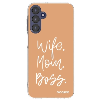 Picasee silikonový průhledný obal pro Samsung Galaxy A15 A155F 4G - Boss Mama