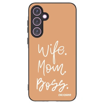 Picasee silikonový černý obal pro Samsung Galaxy A35 5G A356B - Boss Mama
