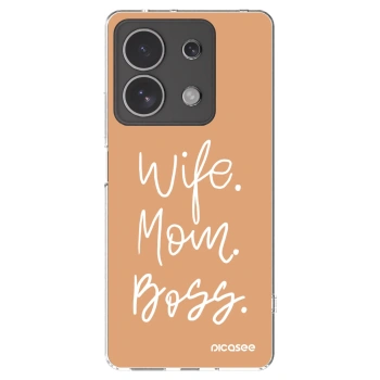 Picasee silikonový průhledný obal pro Xiaomi Redmi Note 13 4G - Boss Mama