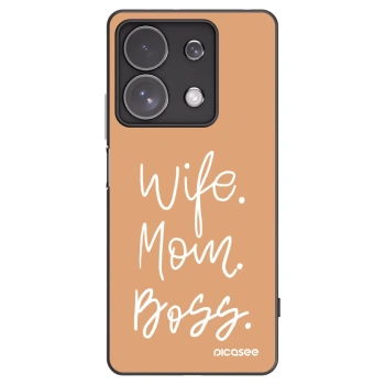 Picasee silikonový černý obal pro Xiaomi Redmi Note 13 Pro 4G - Boss Mama