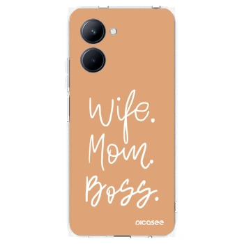 Picasee silikonový průhledný obal pro Realme C33 (2023) - Boss Mama