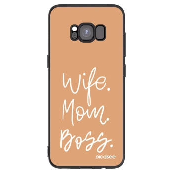 Picasee silikonový černý obal pro Samsung Galaxy S8 G950F - Boss Mama