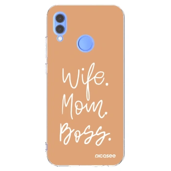 Picasee silikonový průhledný obal pro Huawei P Smart 2019 - Boss Mama