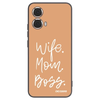Picasee silikonový černý obal pro Motorola Moto G85 - Boss Mama