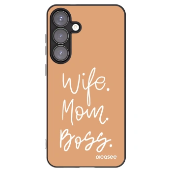 Picasee silikonový černý obal pro Samsung Galaxy S25+ 5G - Boss Mama