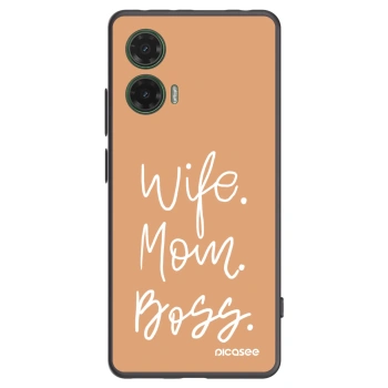 Picasee silikonový černý obal pro Motorola Moto G35 5G - Boss Mama