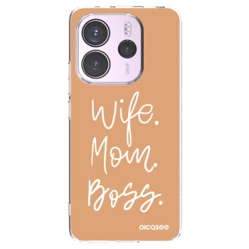 Picasee silikonový průhledný obal pro Xiaomi Redmi Note 14 4G - Boss Mama