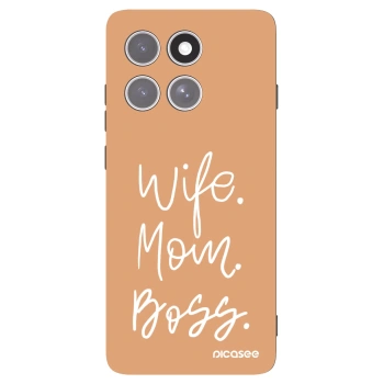 Picasee silikonový černý obal pro Motorola Edge 60 Pro - Boss Mama