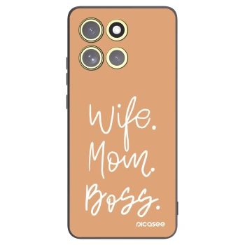 Picasee silikonový černý obal pro Motorola Moto G86 5G - Boss Mama