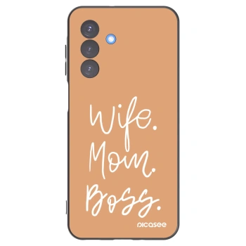 Picasee silikonový černý obal pro Samsung Galaxy A17 5G - Boss Mama