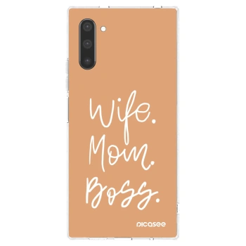 Picasee silikonový průhledný obal pro Samsung Galaxy Note 10 N970F - Boss Mama