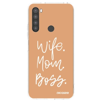 Picasee silikonový průhledný obal pro Xiaomi Redmi Note 8 - Boss Mama