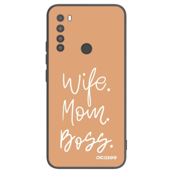 Picasee silikonový černý obal pro Xiaomi Redmi Note 8 - Boss Mama