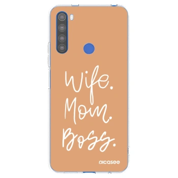 Picasee silikonový průhledný obal pro Xiaomi Redmi Note 8T - Boss Mama