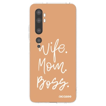Picasee silikonový průhledný obal pro Xiaomi Mi Note 10 (Pro) - Boss Mama