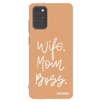 Picasee silikonový průhledný obal pro Samsung Galaxy S20+ G985F - Boss Mama