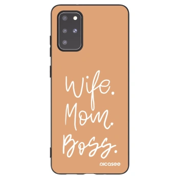 Picasee silikonový černý obal pro Samsung Galaxy S20+ G985F - Boss Mama