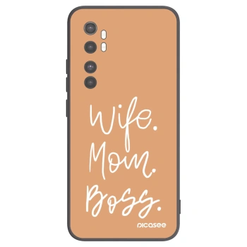 Picasee silikonový černý obal pro Xiaomi Mi Note 10 Lite - Boss Mama