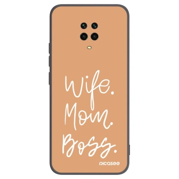 Picasee silikonový černý obal pro Xiaomi Redmi Note 9S - Boss Mama