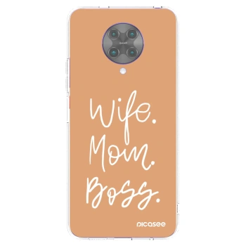 Picasee silikonový průhledný obal pro Xiaomi Poco F2 Pro - Boss Mama