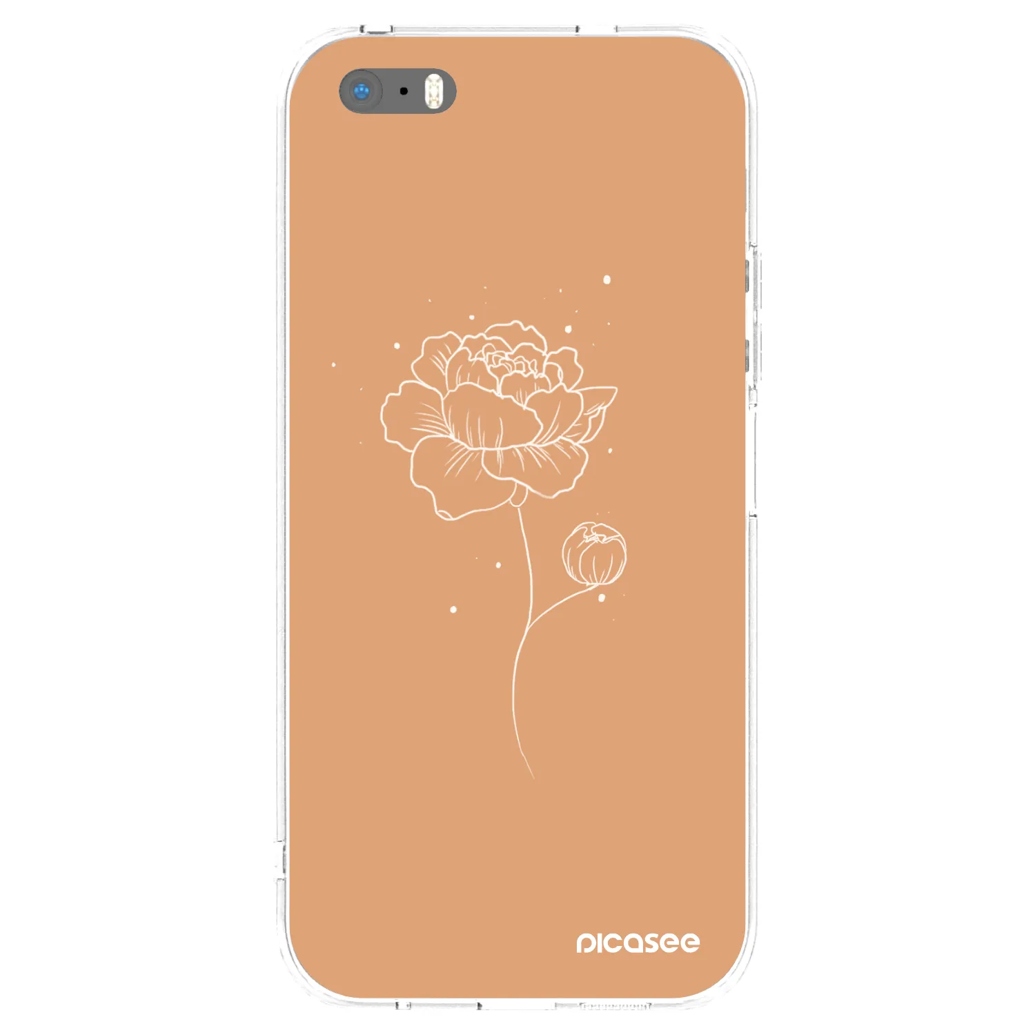 Picasee silikonový průhledný obal pro Apple iPhone 5/5S/SE - Peonies