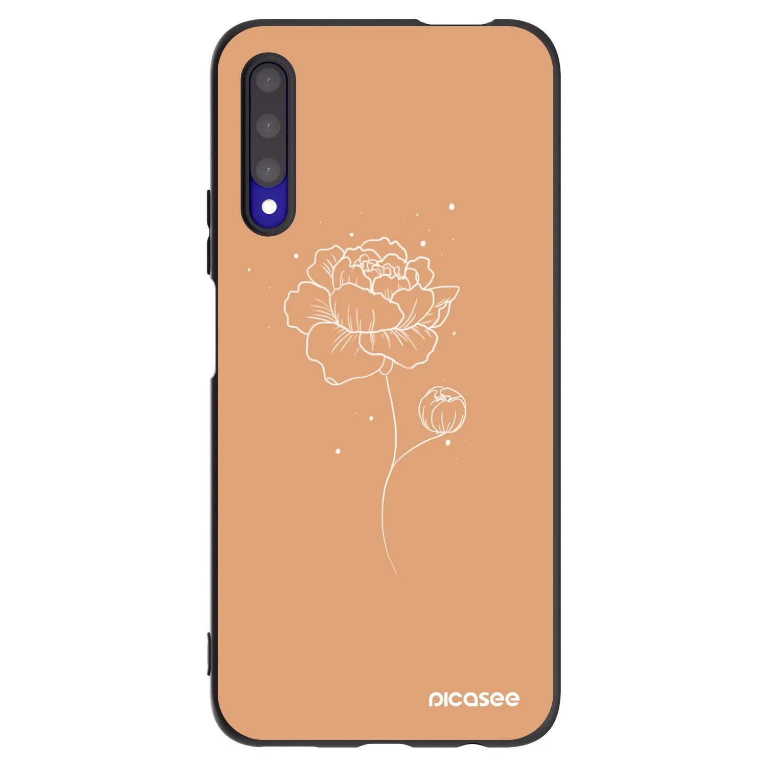 Picasee silikonový černý obal pro Honor 9X Pro - Peonies