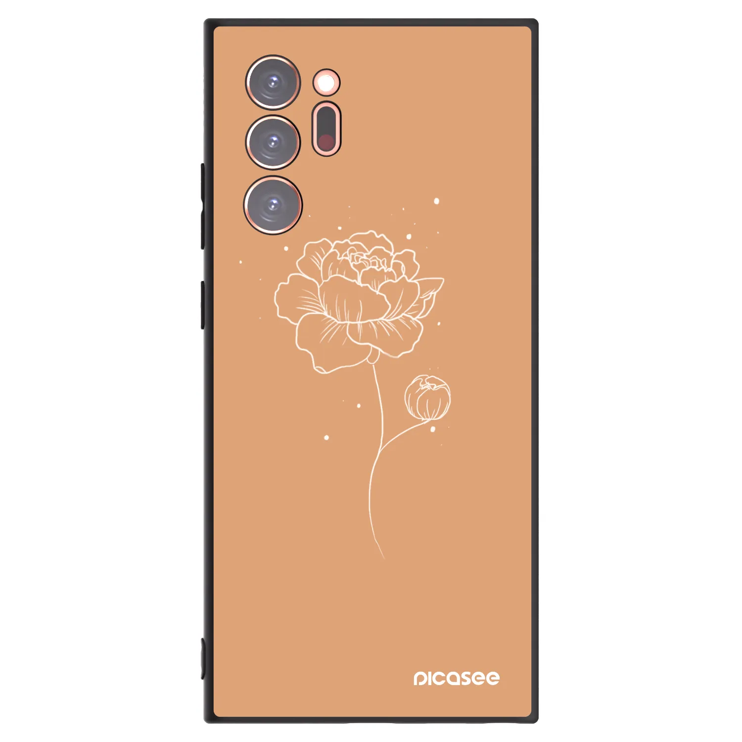 Picasee silikonový černý obal pro Samsung Galaxy Note 20 Ultra - Peonies