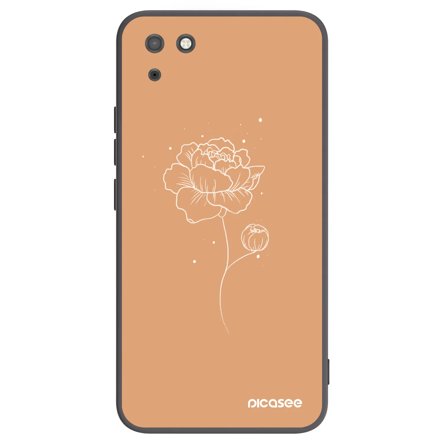 Picasee silikonový černý obal pro Huawei Y5P - Peonies