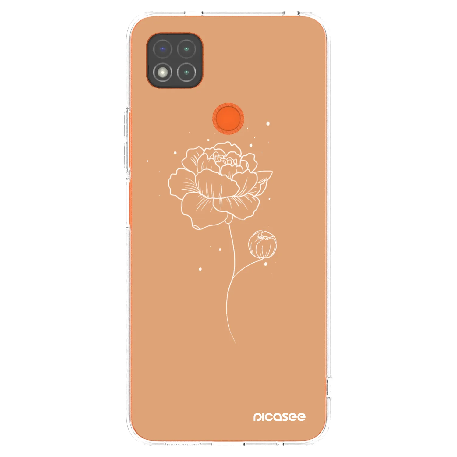 Picasee silikonový průhledný obal pro Xiaomi Redmi 9C - Peonies