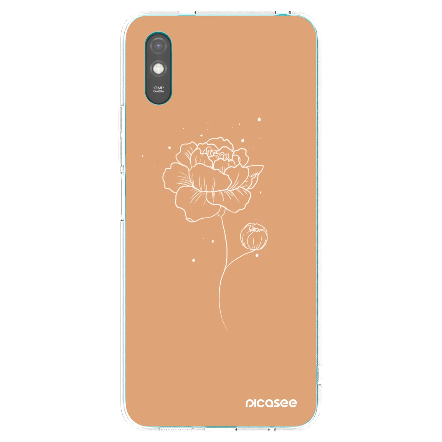 Picasee silikonový průhledný obal pro Xiaomi Redmi 9A - Peonies