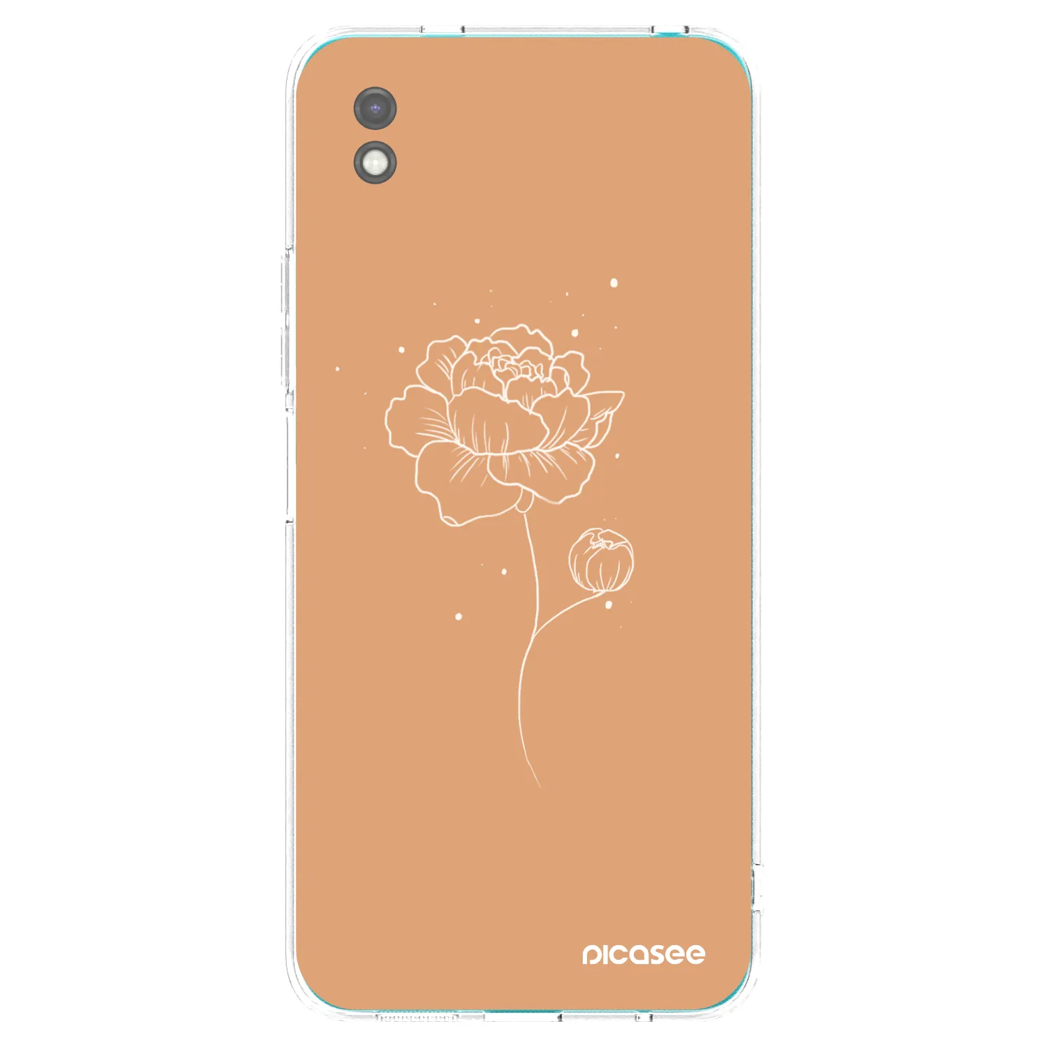 Picasee silikonový černý obal pro Xiaomi Redmi 9A - Peonies