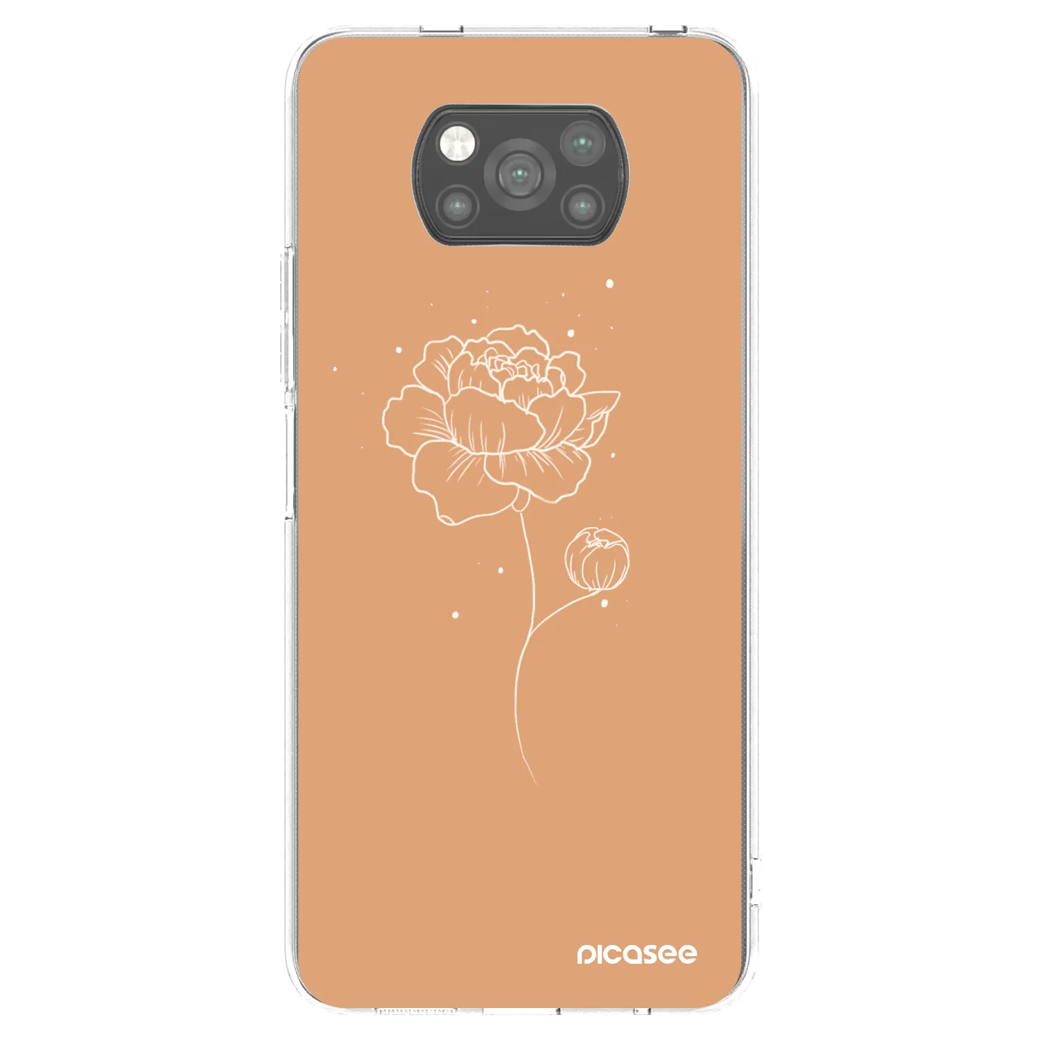 Picasee silikonový černý obal pro Xiaomi Poco X3 - Peonies