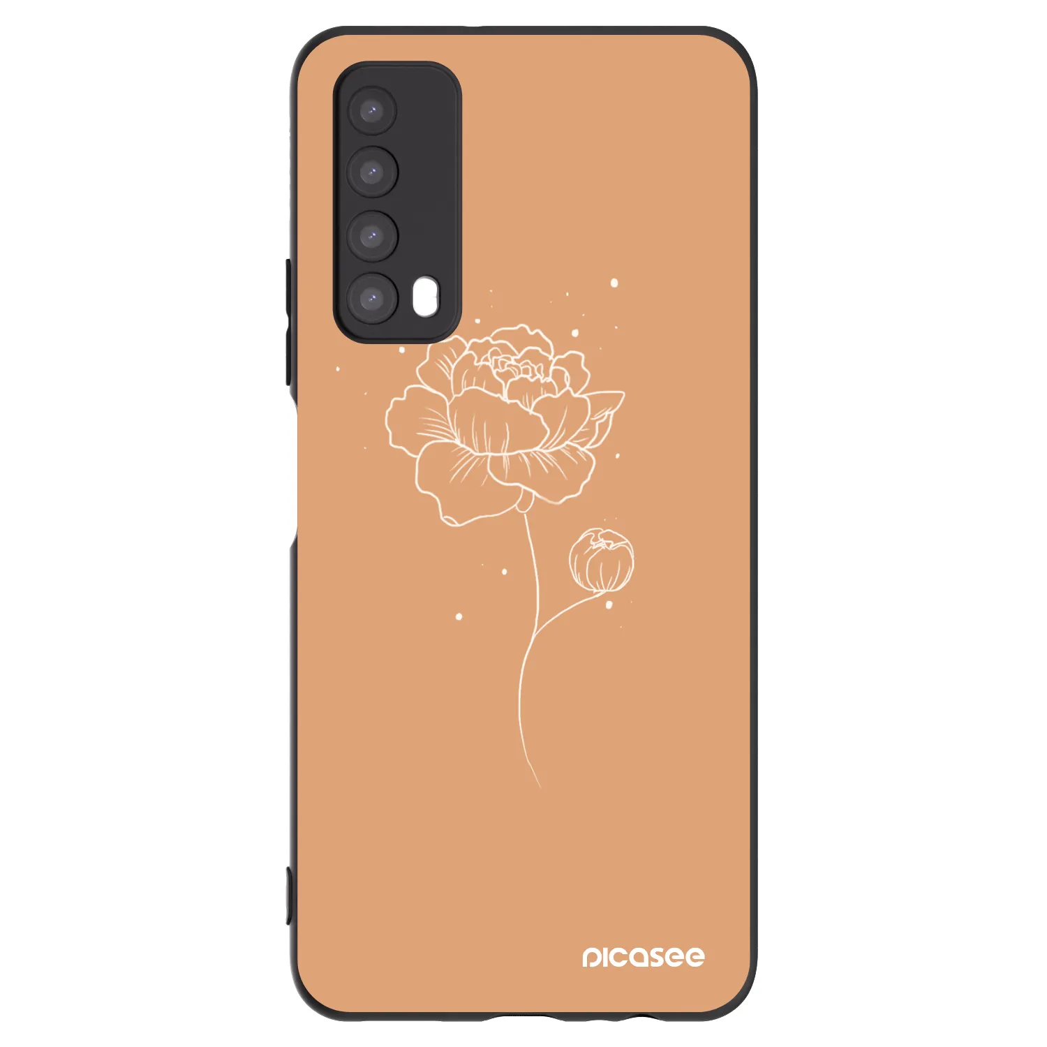 Picasee silikonový černý obal pro Huawei P Smart 2021 - Peonies