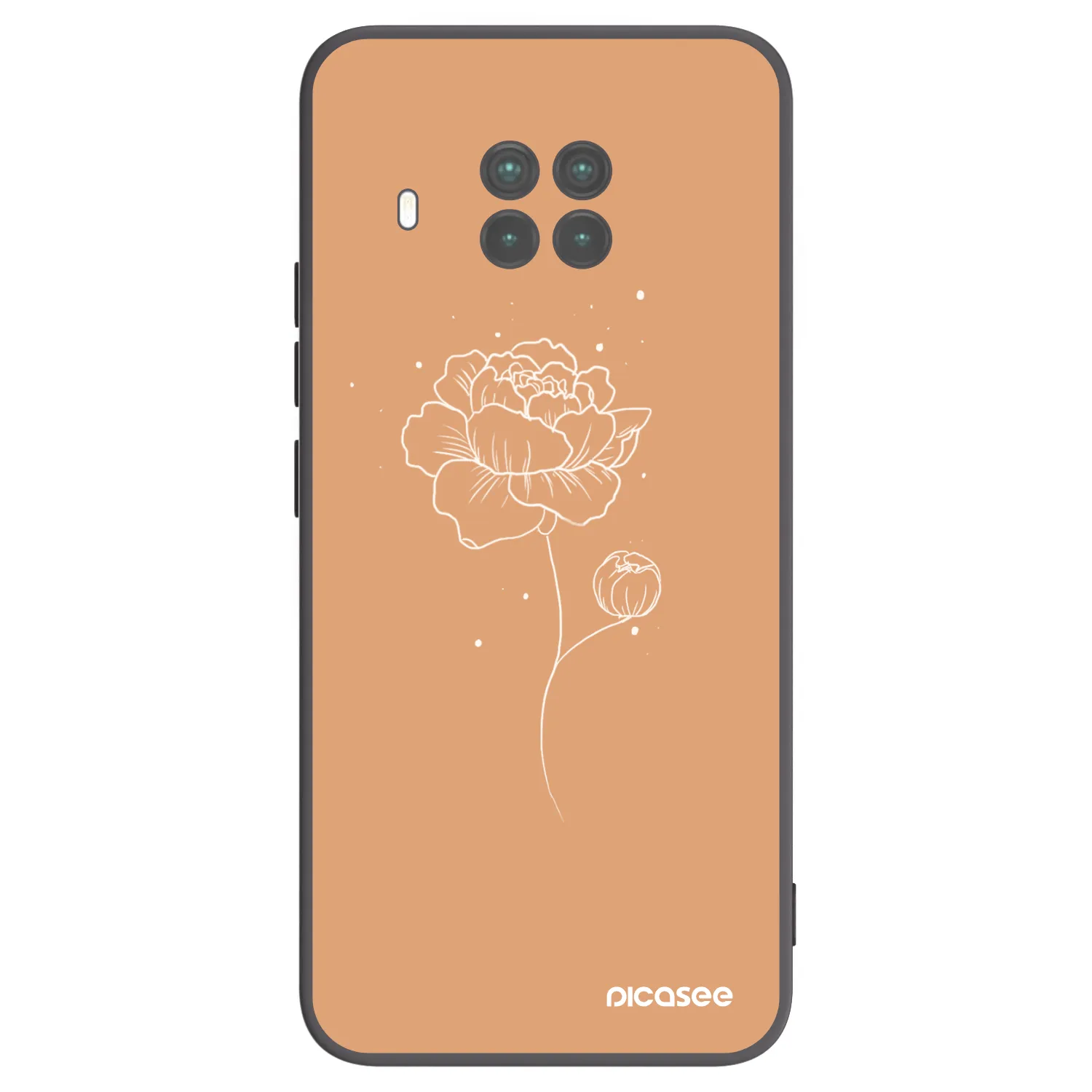 Picasee silikonový černý obal pro Xiaomi Mi 10T Lite - Peonies