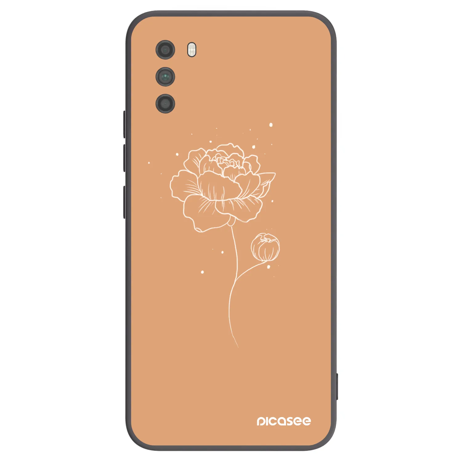 Picasee silikonový černý obal pro Xiaomi Poco M3 - Peonies