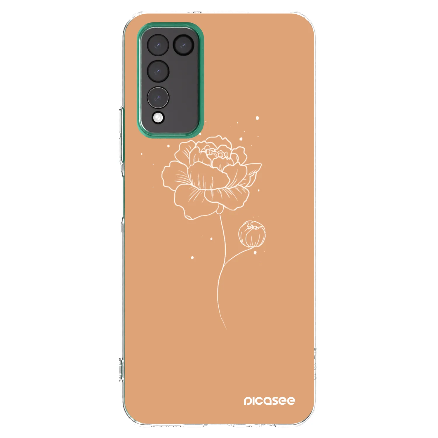 Picasee silikonový průhledný obal pro Honor 10X Lite - Peonies