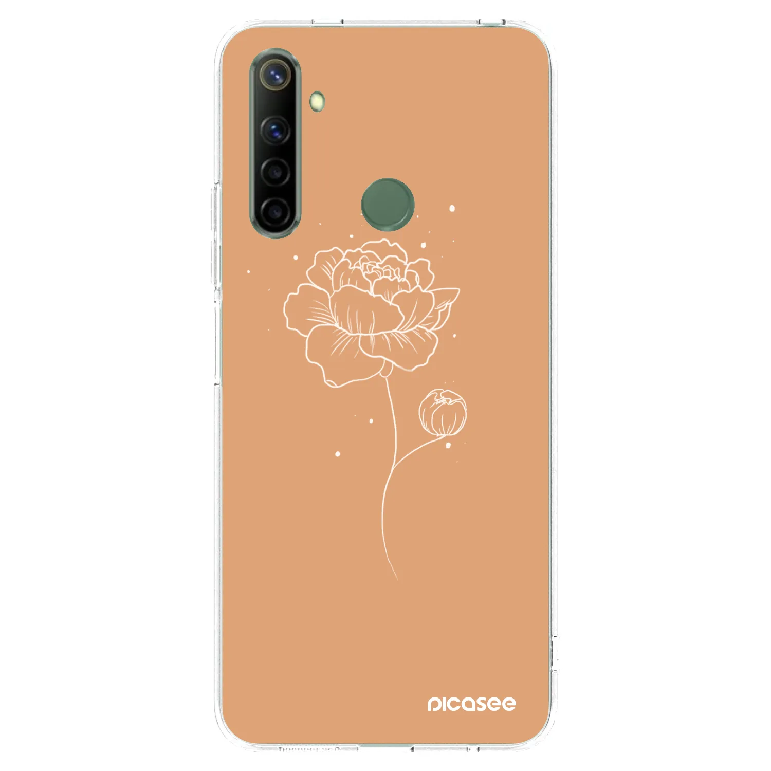 Picasee silikonový průhledný obal pro Realme 6i - Peonies